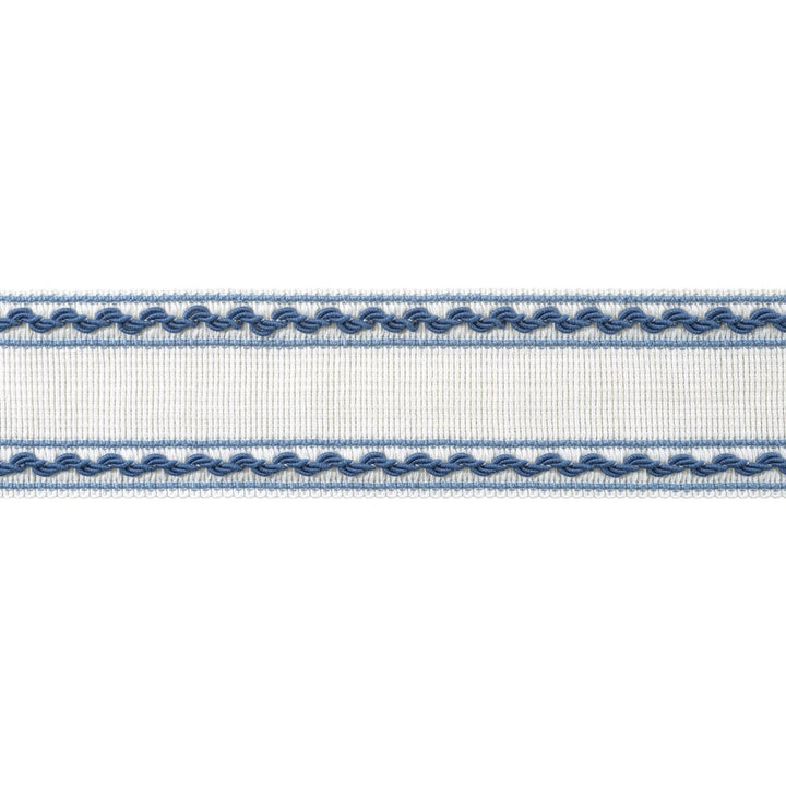 Gabrielle Tape French Blue and Sky AE12369 by Thibaut Trim Thibaut Trim Gabrielle Tape French Blue and Sky AE12369Trim ISLANDER 96% Polyester, 4% Cotton U.S.A </p><p>Repeat: H: , V: 2.25 in  (5.71 cm) - Fabric Carolina -
