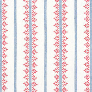 Fern Stripe Red and Blue AF15105 by Anna French Designer Fabric