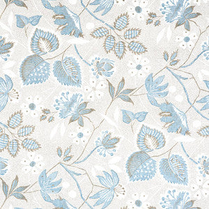 Indienne Hazel Spa Blue AF15114 by Anna French Designer Fabric