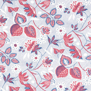 Indienne Hazel Red and Blue AF15115 by Anna French Designer Fabric