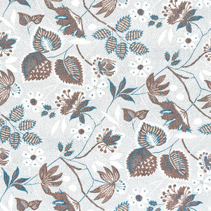 Indienne Hazel Brown and Slate AF15117 by Anna French Designer Fabric