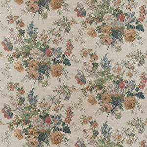 Garden Club Apricot and Slate AF16133 by Thibaut Designer Fabric