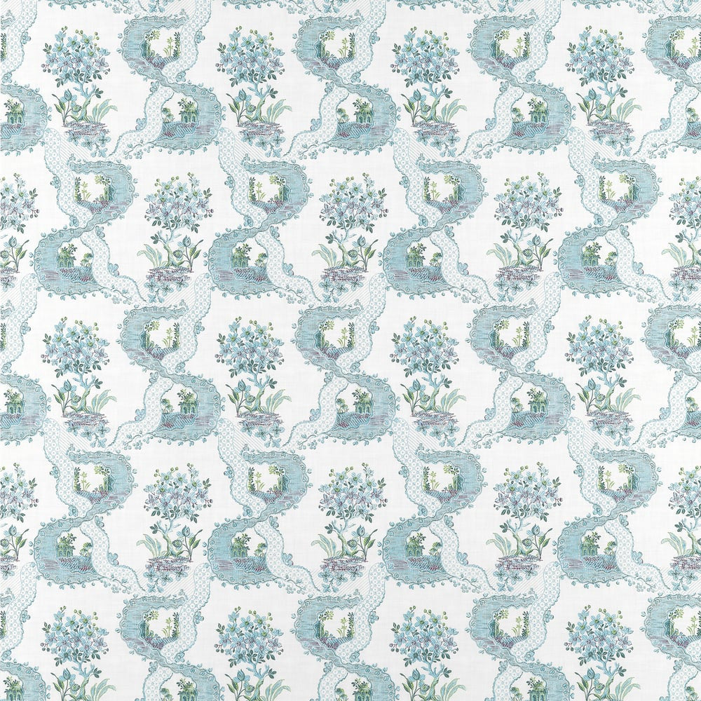 Antoinette Blue and Plum AF16157 by Thibaut Fabric Thibaut Fabric Antoinette Blue and Plum AF16157Fabric ISLANDER U.S.A </p><p>Repeat: H: 13.5 in (34.29 cm), V: 22 (55.88 cm) 54 in  (137.16 cm) - Fabric Carolina -