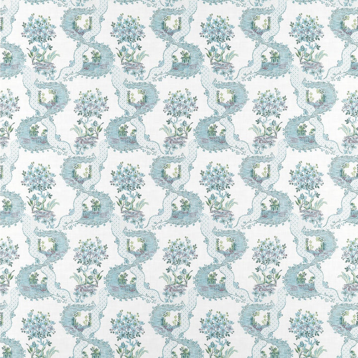 Antoinette Blue and Plum AF16157 by Thibaut Fabric Thibaut Fabric Antoinette Blue and Plum AF16157Fabric ISLANDER U.S.A </p><p>Repeat: H: 13.5 in (34.29 cm), V: 22 (55.88 cm) 54 in  (137.16 cm) - Fabric Carolina -
