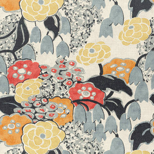Laura Coral and Black AF23103 by Anna French Designer Fabric