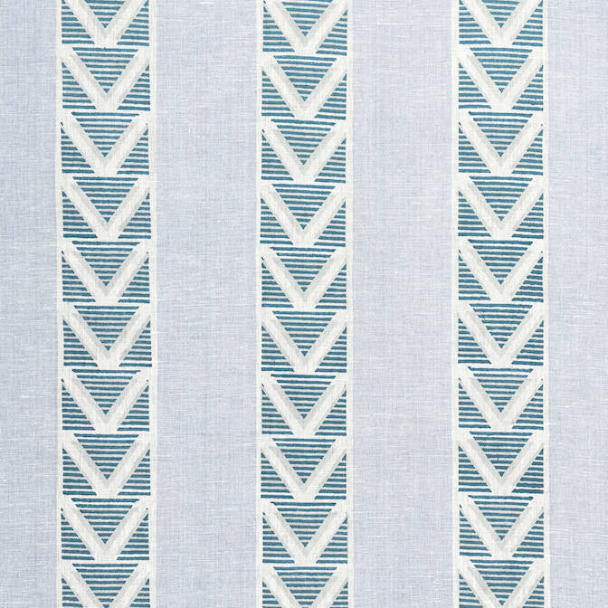 Burton Stripe Blue AF23123 by Anna French Fabric Anna French Fabric Burton Stripe Blue AF23123Fabric Willow Tree Fabric Book 100% Linen INDIA </p><p>Repeat: V: 3 54 - Fabric Carolina -