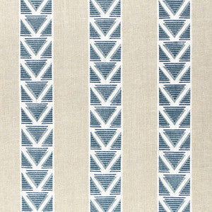 Burton Stripe Linen and Navy AF23124 by Anna French Designer Fabric