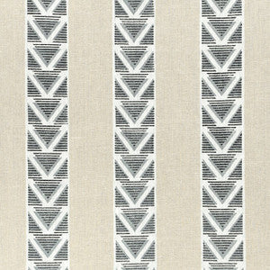 Burton Stripe Linen and Black AF23125 by Anna French Designer Fabric
