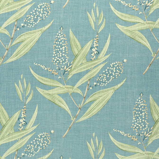 Winter Bud Teal AF23136 by Anna French Fabric Anna French Fabric Winter Bud Teal AF23136Fabric Willow Tree Fabric Book 51% Linen, 49% Viscose UNITED STATES </p><p>Repeat: V: 23.5 54 - Fabric Carolina -