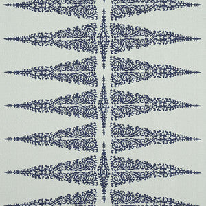 Ellery Stripe Navy on Soft Teal AF24548 by Anna French Designer Fabric