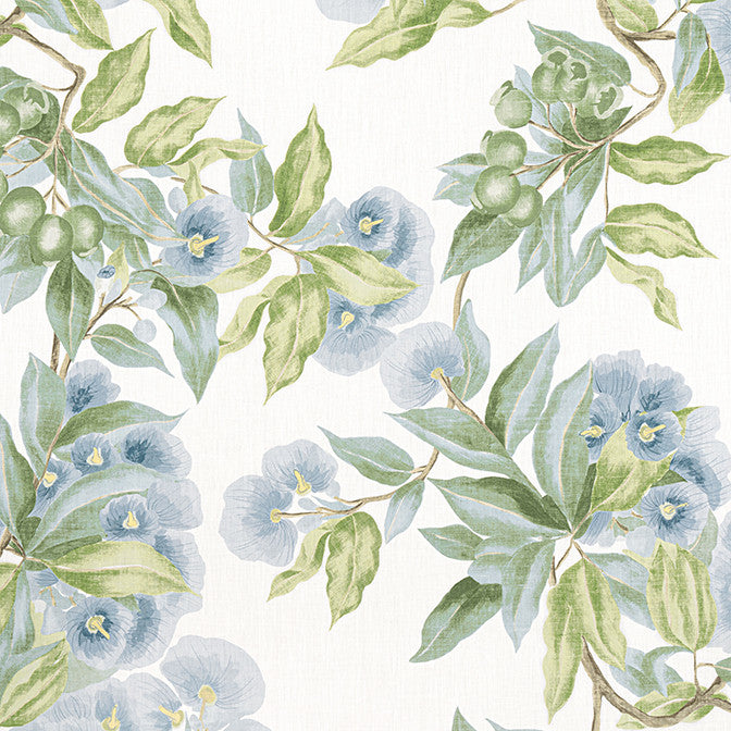 Camellia Garden Sky AF24549 by Anna French Fabric Anna French Fabric Camellia Garden Sky AF24549Fabric Devon Fabric Book 100% Linen UNITED KINGDOM </p><p>Repeat: V: 54.5 54 - Fabric Carolina -