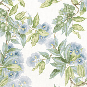 Camellia Garden Sky AF24549 by Anna French Designer Fabric