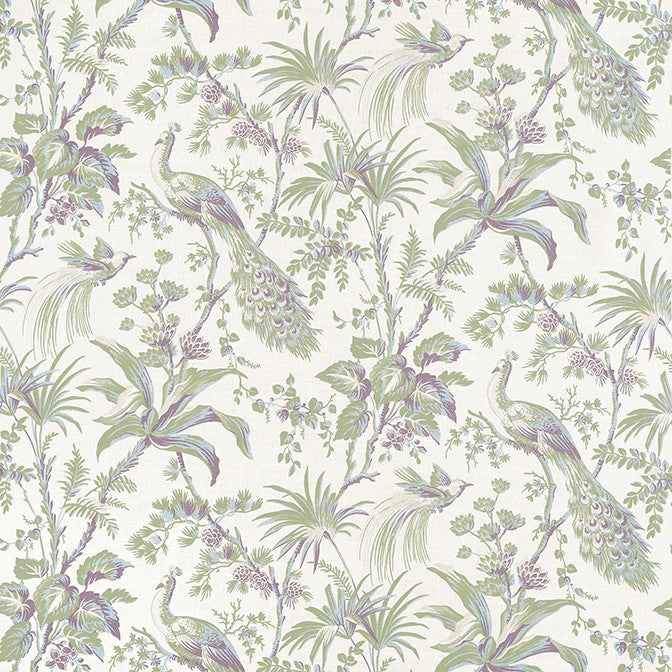 Peacock Toile Green and Plum AF57829 by Anna French Fabric Anna French Fabric Peacock Toile Green and Plum AF57829Fabric Bristol Fabric Book 55% Linen, 45% Cotton UNITED STATES </p><p>Repeat: V: 35.5 54 - Fabric Carolina -