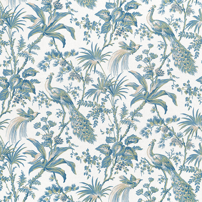 Peacock Toile Blue and Green AF57830 by Anna French Fabric Anna French Fabric Peacock Toile Blue and Green AF57830Fabric Bristol Fabric Book 55% Linen, 45% Cotton UNITED STATES </p><p>Repeat: V: 35.5 54 - Fabric Carolina -
