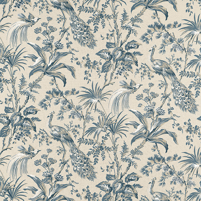 Peacock Toile Slate and Black AF57833 by Anna French Fabric Anna French Fabric Peacock Toile Slate and Black AF57833Fabric Bristol Fabric Book 55% Linen, 45% Cotton UNITED STATES </p><p>Repeat: V: 35.5 54 - Fabric Carolina -