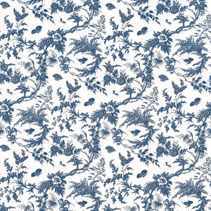 Newlands Toile Blue AF57837 by Anna French Designer Fabric