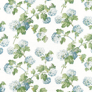 Sussex Hydrangea Blue and Green AF57846 by Anna French Designer Fabric