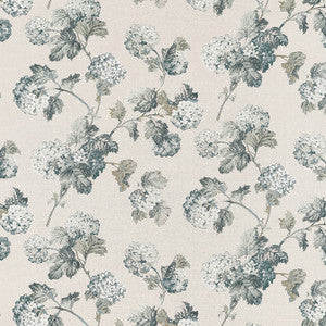 Sussex Hydrangea Slate and Linen AF57847 by Anna French Designer Fabric