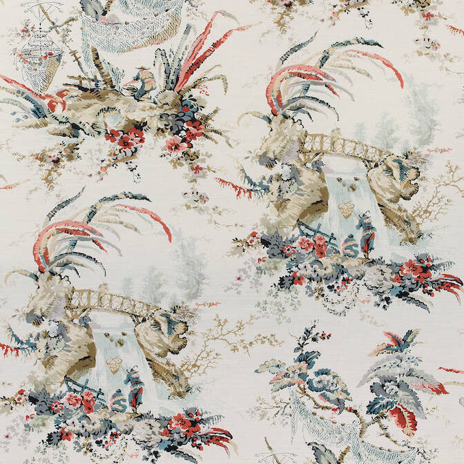 Moorea Cream on Coral AF72985 by Anna French Fabric Anna French Fabric Moorea Cream on Coral AF72985Fabric Manor 100% Linen UNITED KINGDOM </p><p>Repeat: V: 71 54 - Fabric Carolina -