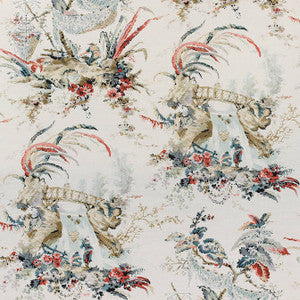 Moorea Cream on Coral AF72985 by Anna French Designer Fabric