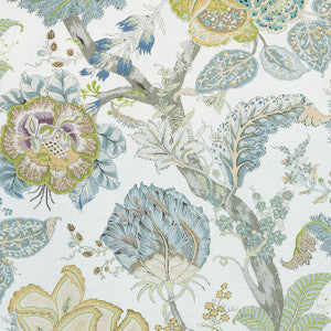 Kalamkari Yellow and Aqua AF78740 by Anna French Designer Fabric