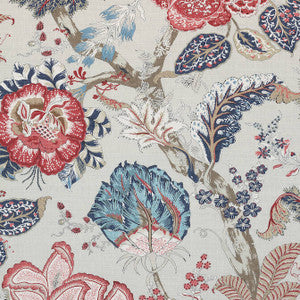Kalamkari Blue and Red AF78742 by Anna French Designer Fabric