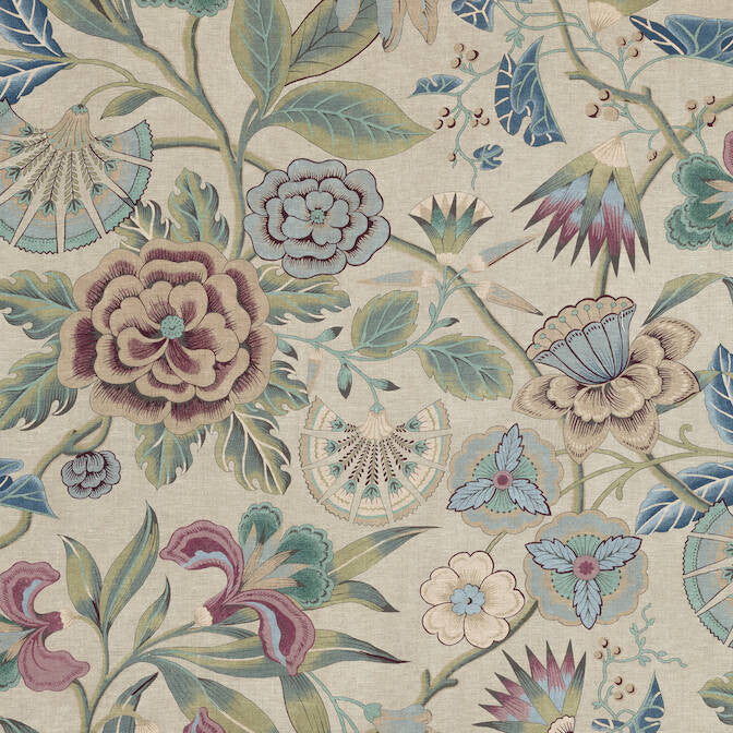 Cleo Plum and Blue AF9617 by Anna French Fabric Anna French Fabric Cleo Plum and Blue AF9617Fabric Savoy Fabric Book 100% Linen UNITED KINGDOM </p><p>Repeat: V: 32 54 - Fabric Carolina -