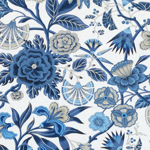 Cleo Blue and White AF9621 by Anna French Designer Fabric