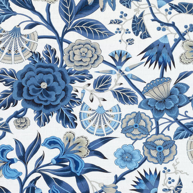 Cleo Blue and White AF9621 by Anna French Fabric Anna French Fabric Cleo Blue and White AF9621Fabric Savoy Fabric Book 60% Linen, 30% Cot, 10% Nylon UNITED KINGDOM </p><p>Repeat: V: 32 54 - Fabric Carolina -