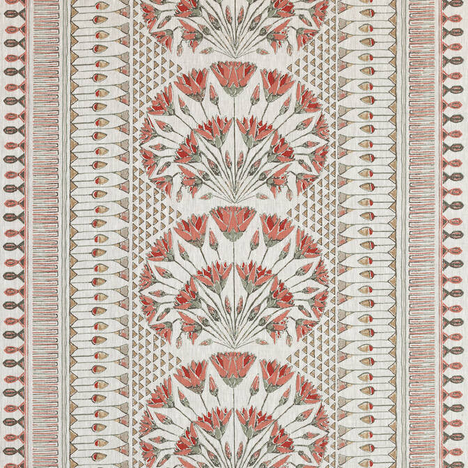 Cairo Coral AF9628 by Anna French Fabric Anna French Fabric Cairo Coral AF9628Fabric Savoy Fabric Book 100% Linen INDIA </p><p>Repeat: V: 8.5 53.5 - Fabric Carolina -