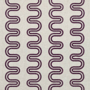 Herriot Way Embroidery Plum and Flax AF9638 by Anna French Designer Fabric