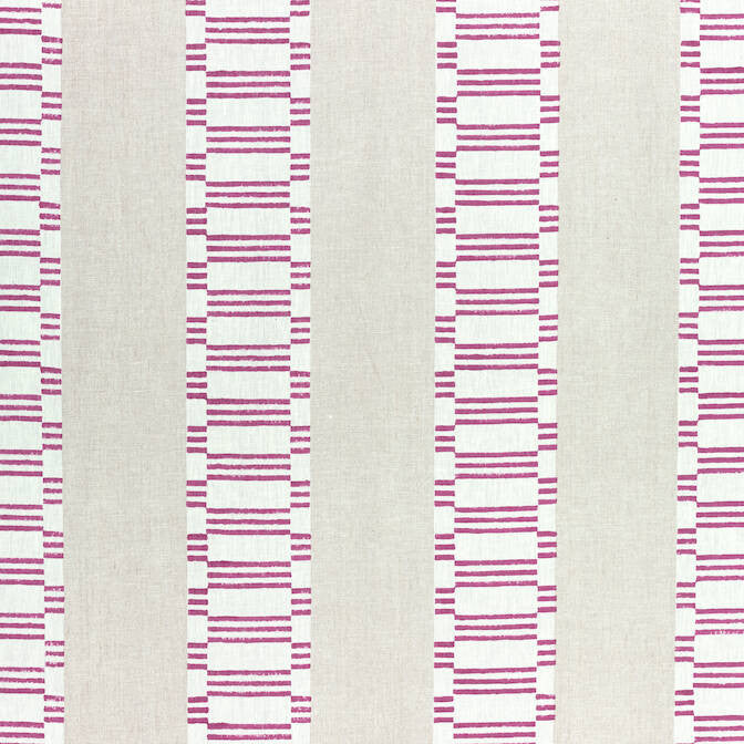 Japonic Stripe Fuchsia AF9822 by Anna French Fabric Anna French Fabric Japonic Stripe Fuchsia AF9822Fabric Nara Fabric 100% Linen INDIA </p><p>Repeat: V: 2 54 - Fabric Carolina -