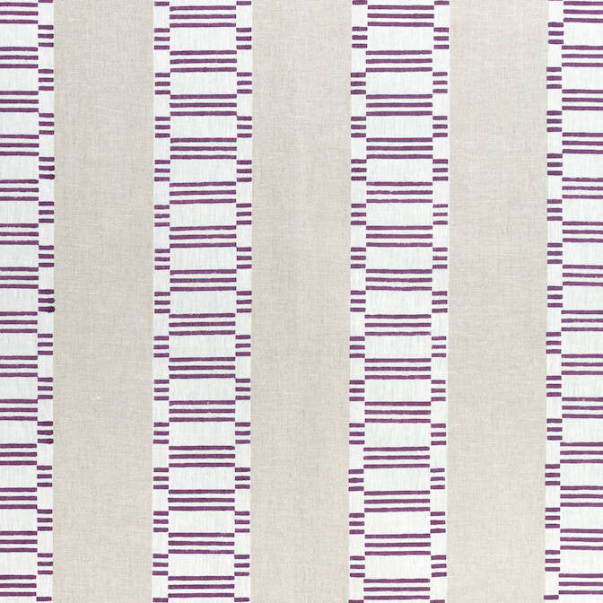 Japonic Stripe Eggplant AF9825 by Anna French Fabric Anna French Fabric Japonic Stripe Eggplant AF9825Fabric Nara Fabric 100% Linen INDIA </p><p>Repeat: V: 2 54 - Fabric Carolina -