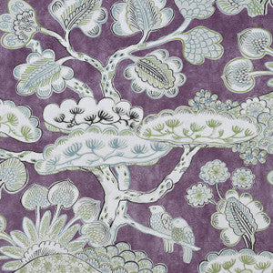 Tree House Eggplant AF9865 by Anna French Designer Fabric