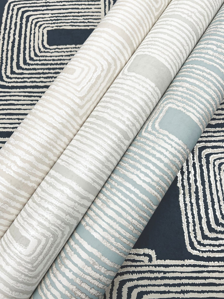 Zulu Thread Dove & Pearl Wallpaper by York Wallcoverings Designer