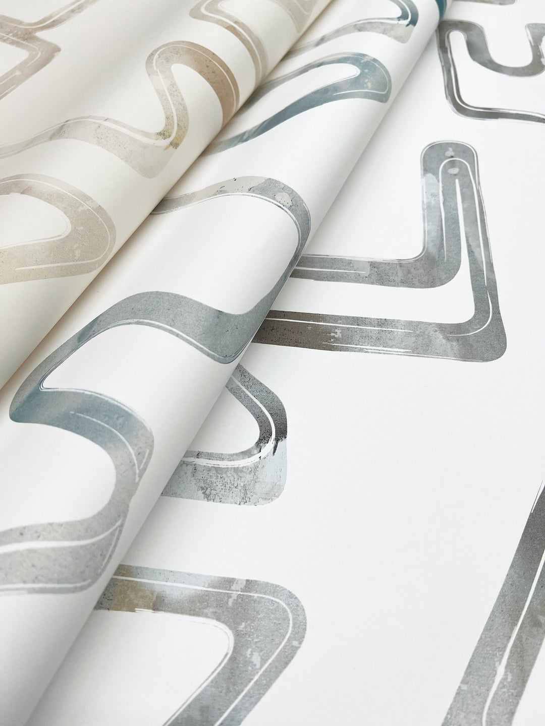 Abstract Aura Caramel & Cream Wallpaper by York Wallcoverings Designer