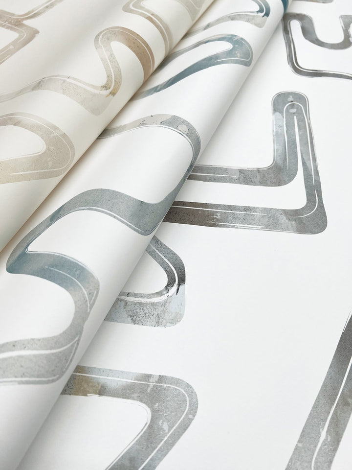 Abstract Aura Caramel & Cream Wallpaper by York Wallcoverings Designer