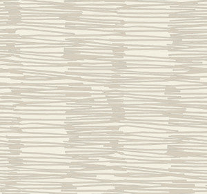 Water Reed Thatch Linen & Silver Wallpaper by York Wallcoverings Designer
