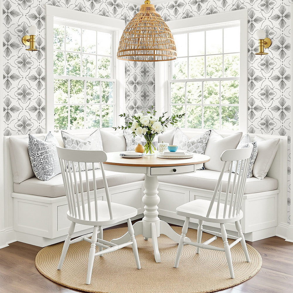 Sari Charcoal AG60400 by Seabrook Designs Designer Wallpaper