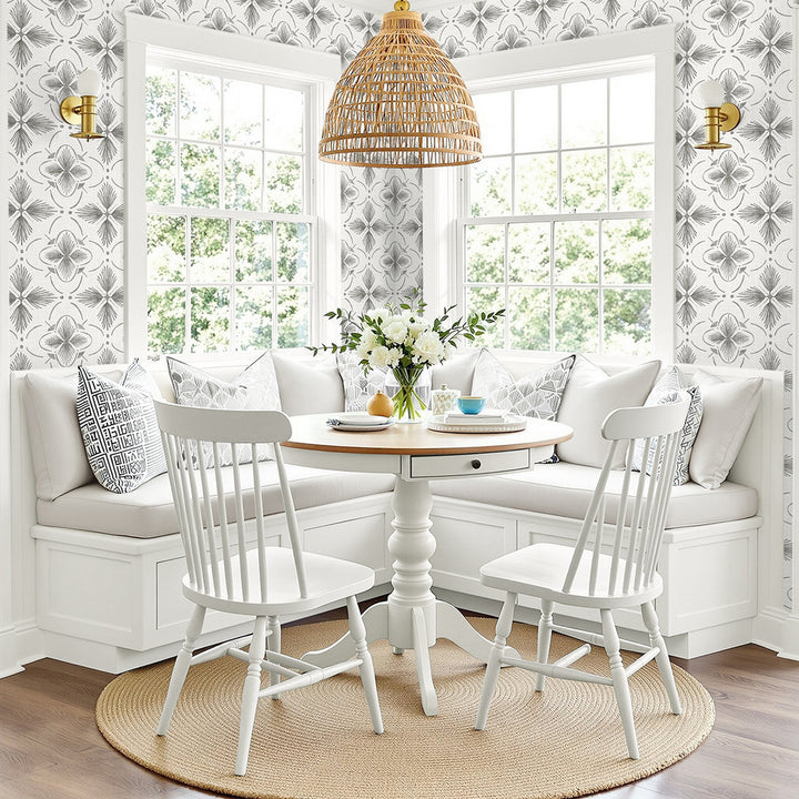 Sari Charcoal AG60400 by Seabrook Designs Designer Wallpaper