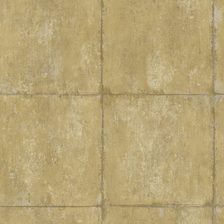 Great Wall Blocks Metallic Gold and Silver AI42105 by Seabrook Designs Designer Wallpaper
