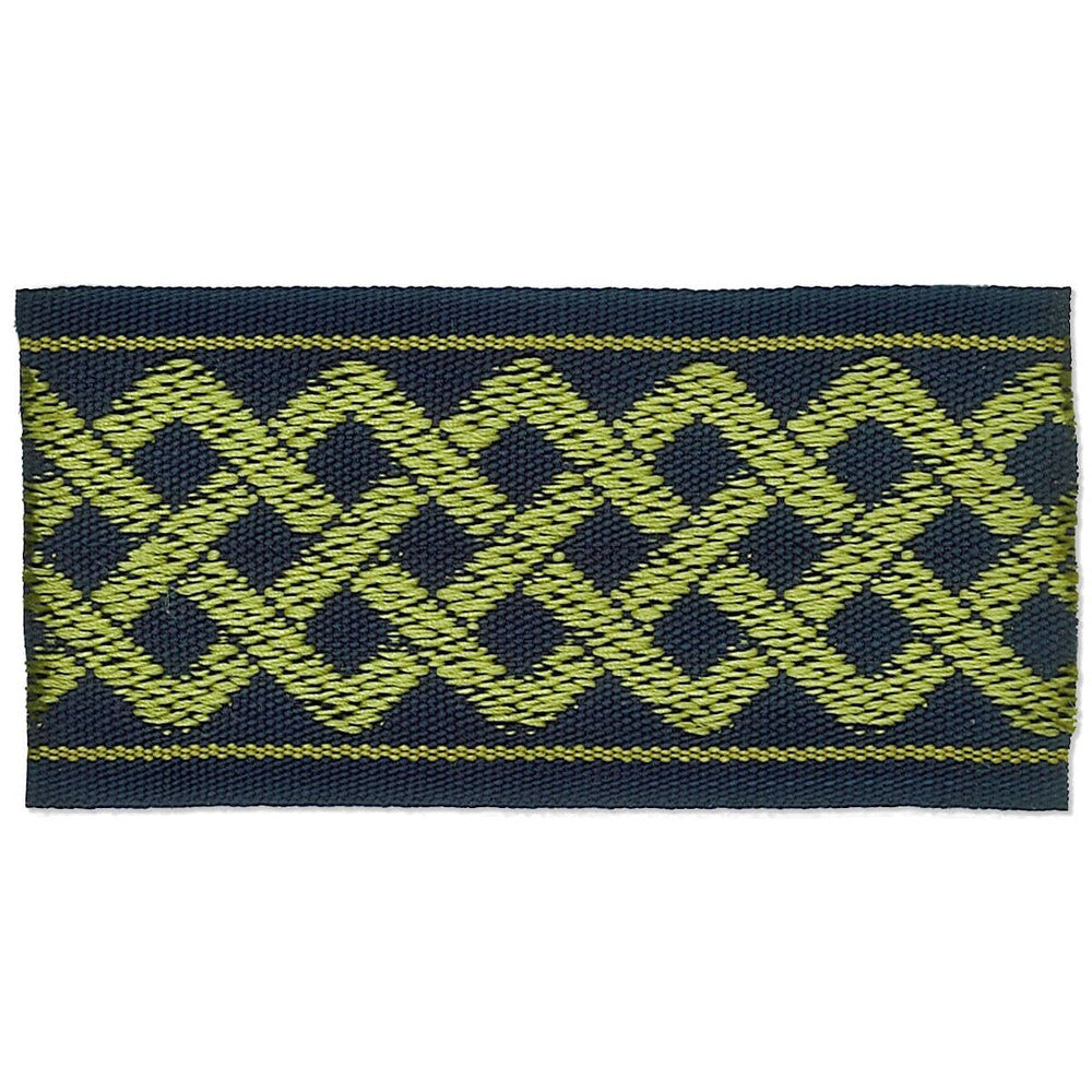 Aiden 2 Ink by Stout Designer Trim HARMONY TRIM 58%POL 42%SVI CHINA Horizontal: 0 and Vertical: 0 2 in - Swanky Fabrics -