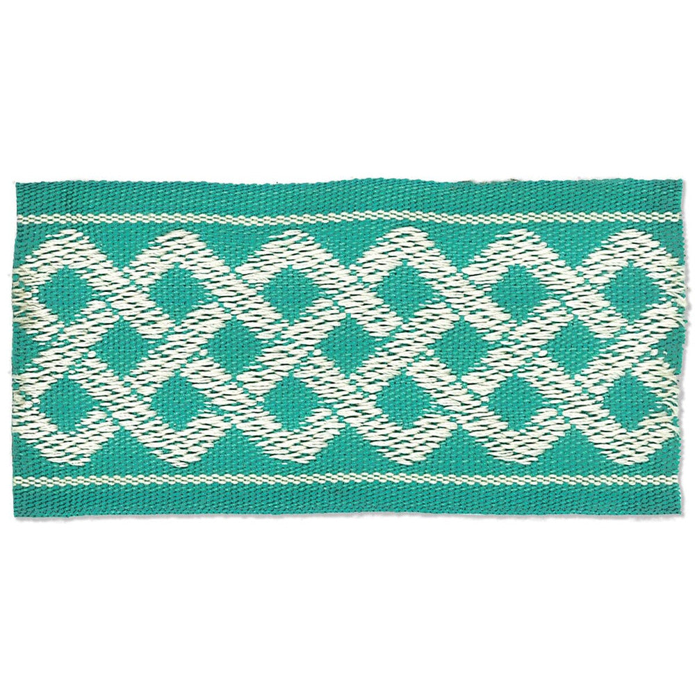 Aiden 9 Teal by Stout Designer Trim HARMONY TRIM 58%POL 42%SVI CHINA </p><p>Repeat: 0 2 in - Swanky Fabrics -