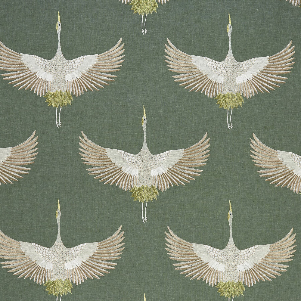 Aldrin 2 Basil by Marcus William Designer Fabric KAI/MARCUS WILLIAM ARAVALLI 52%POL 48%COT %BEMB INDIA Horizontal: 17.125 and Vertical: 18.875 55 in - Swanky Fabrics -