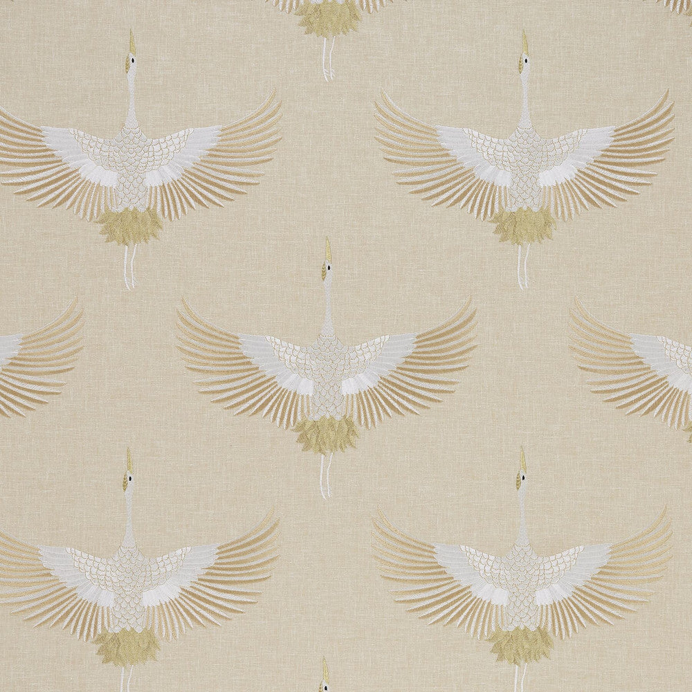 Aldrin 3 Chardonnay by Marcus William Designer Fabric KAI/MARCUS WILLIAM ARAVALLI 52%POL 48%COT %BEMB INDIA Horizontal: 17.125 and Vertical: 18.875 55 in - Swanky Fabrics -