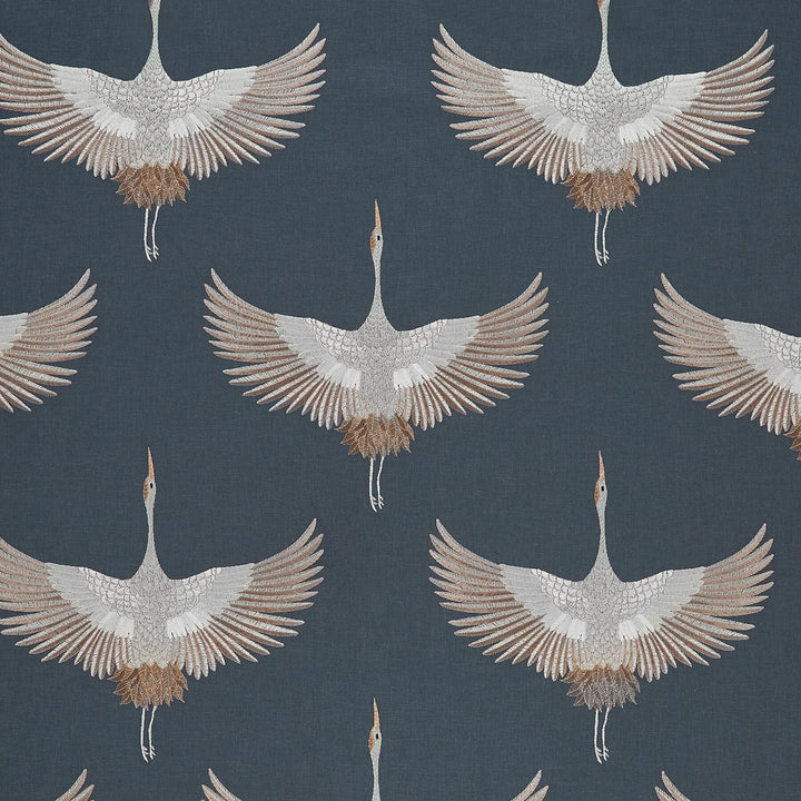 Aldrin 4 Slate by Marcus William Designer Fabric KAI/MARCUS WILLIAM ARAVALLI 52%POL 48%COT %BEMB INDIA Horizontal: 17.125 and Vertical: 18.875 55 in - Swanky Fabrics -