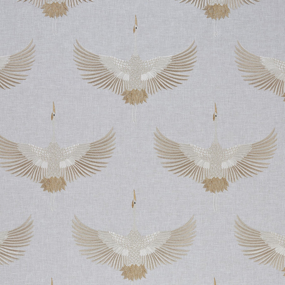 Aldrin 6 Dove by Marcus William Designer Fabric KAI/MARCUS WILLIAM ARAVALLI 52%POL 48%COT %BEMB INDIA Horizontal: 17.125 and Vertical: 18.875 55 in - Swanky Fabrics -