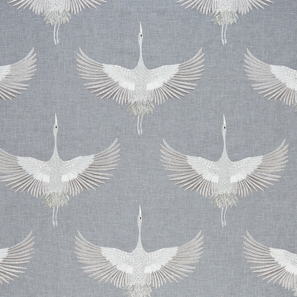 Aldrin 8 Grey by Marcus William Designer Fabric KAI/MARCUS WILLIAM ARAVALLI 52%POL 48%COT %BEMB INDIA Horizontal: 17.125 and Vertical: 18.875 55 in - Swanky Fabrics -