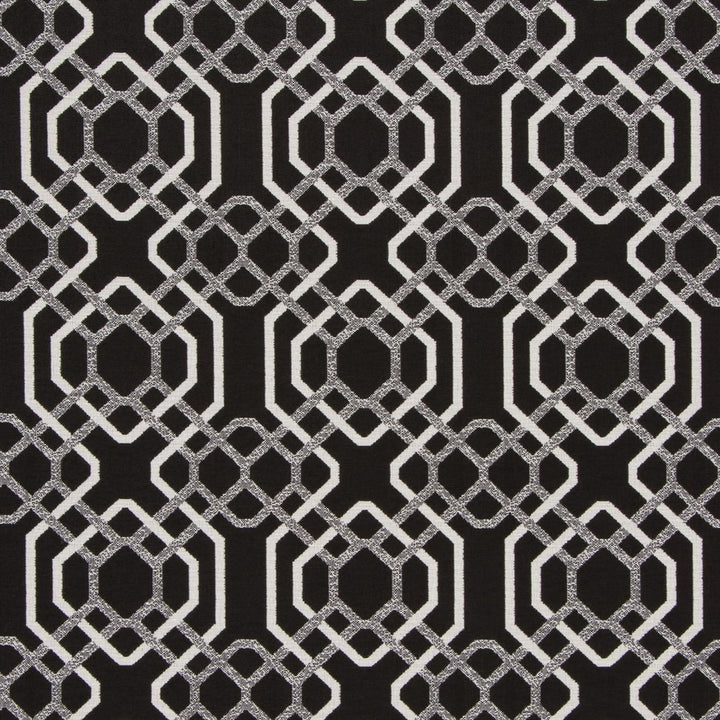 Alexandria Black-White by Bella-Dura Designer Fabric  100% BELLA DURA POLYOLEFIN USA 70000 H: 6.875'' V: 6.75'' 55''  - Swanky Fabrics -