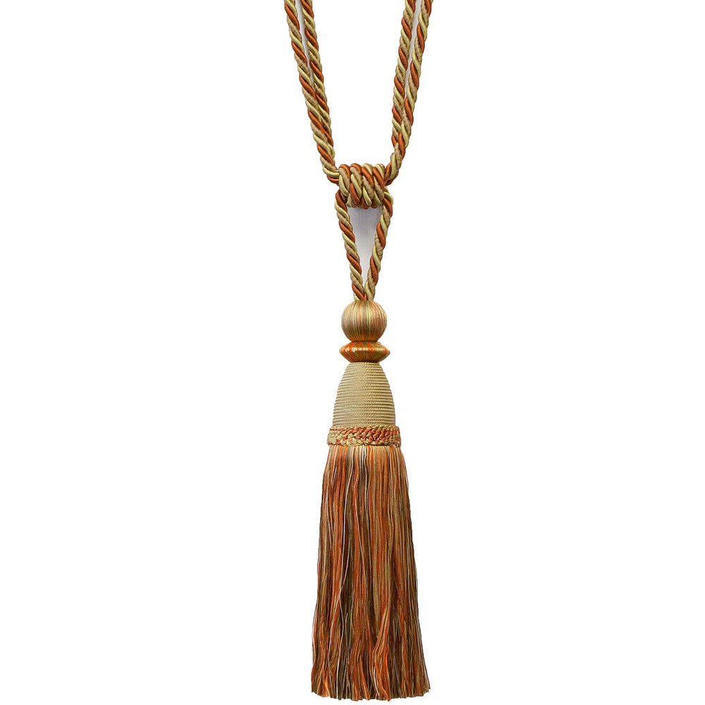 Alhambra 12 Tangerine by Stout Designer Trim ART OF DESIGN TRIM-2 TASSEL FRINGE 85%SVI 15%COT CHINA Horizontal: 0.000 and Vertical: 0.000 12 in - Swanky Fabrics -
